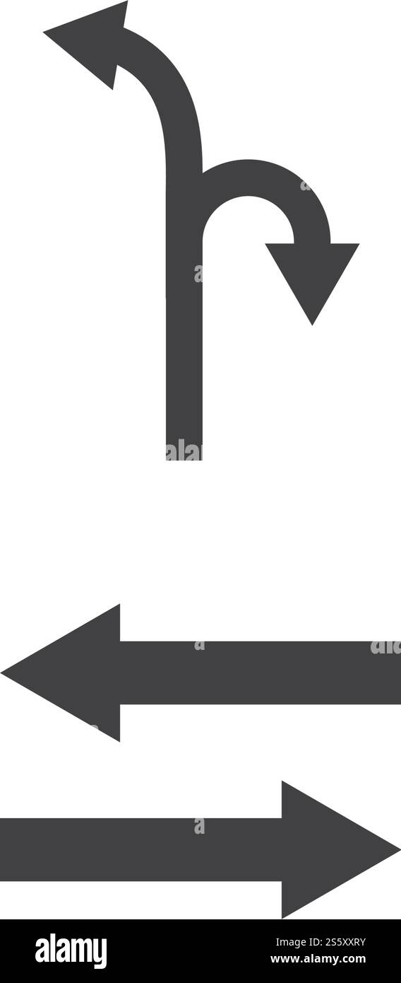 Icône de signe de flèche modèle de logo de conception d'illustration vectorielle Illustration de Vecteur