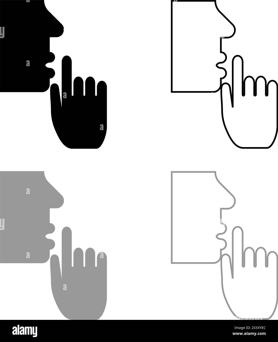 Garder le silence concept homme montre l'index tranquillement personne fermée sa bouche fermez sa lèvre Shh geste arrêter de parler s'il vous plaît thème Muet icône contour définir noir gris couleur illustration vectorielle style plat image simple. Garder le silence concept homme montre l'index tranquillement personne fermée sa bouche fermez sa lèvre Shh geste arrêter de parler s'il vous plaît thème Muet icône contour définir noir gris couleur vectorielle illustration plat style image Illustration de Vecteur