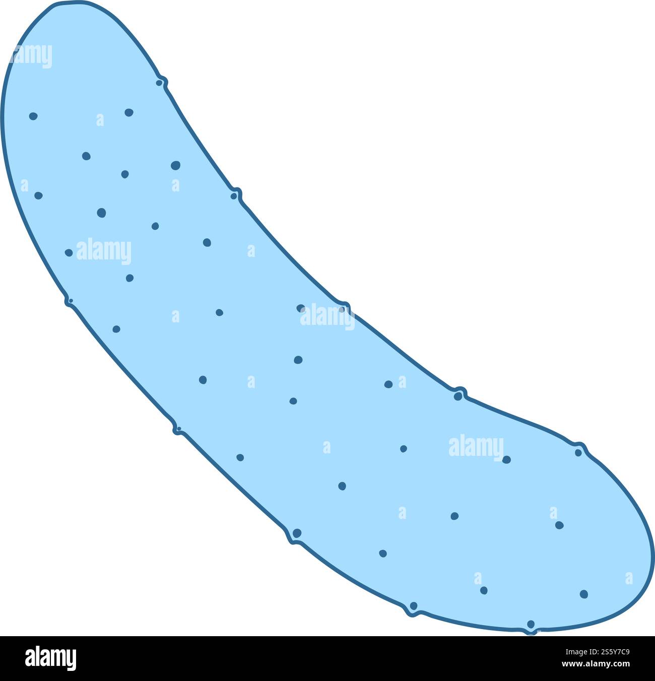 L'icône de concombre. Fine ligne de remplissage bleu avec Design. Vector Illustration. Illustration de Vecteur