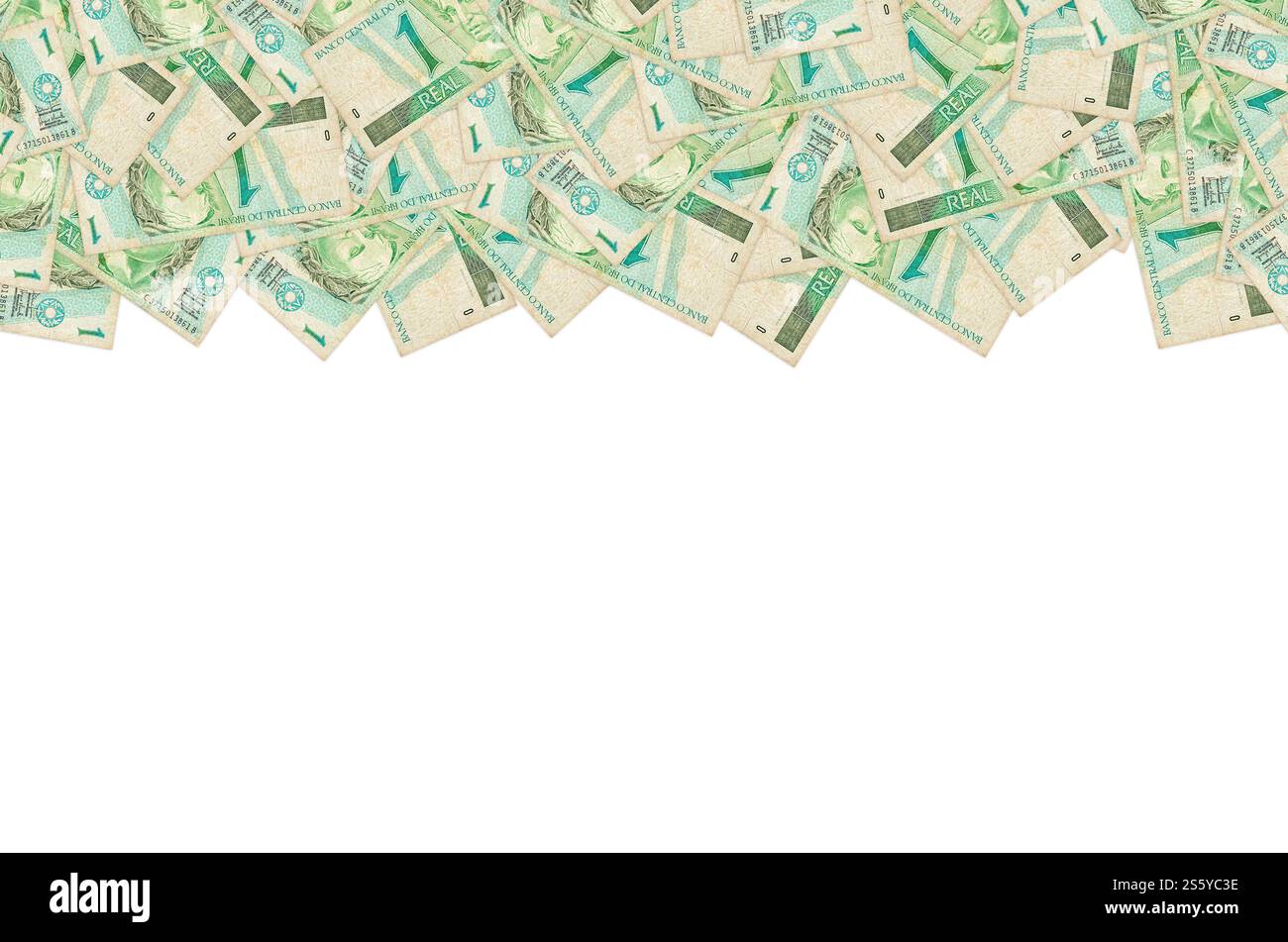 Portrait des Républiques Effigy représenté comme buste sur la vieille une vraie note de l'argent brésilien. Bec vert face avant. Portrait des Républiques Effigy représenté comme buste sur Banque D'Images