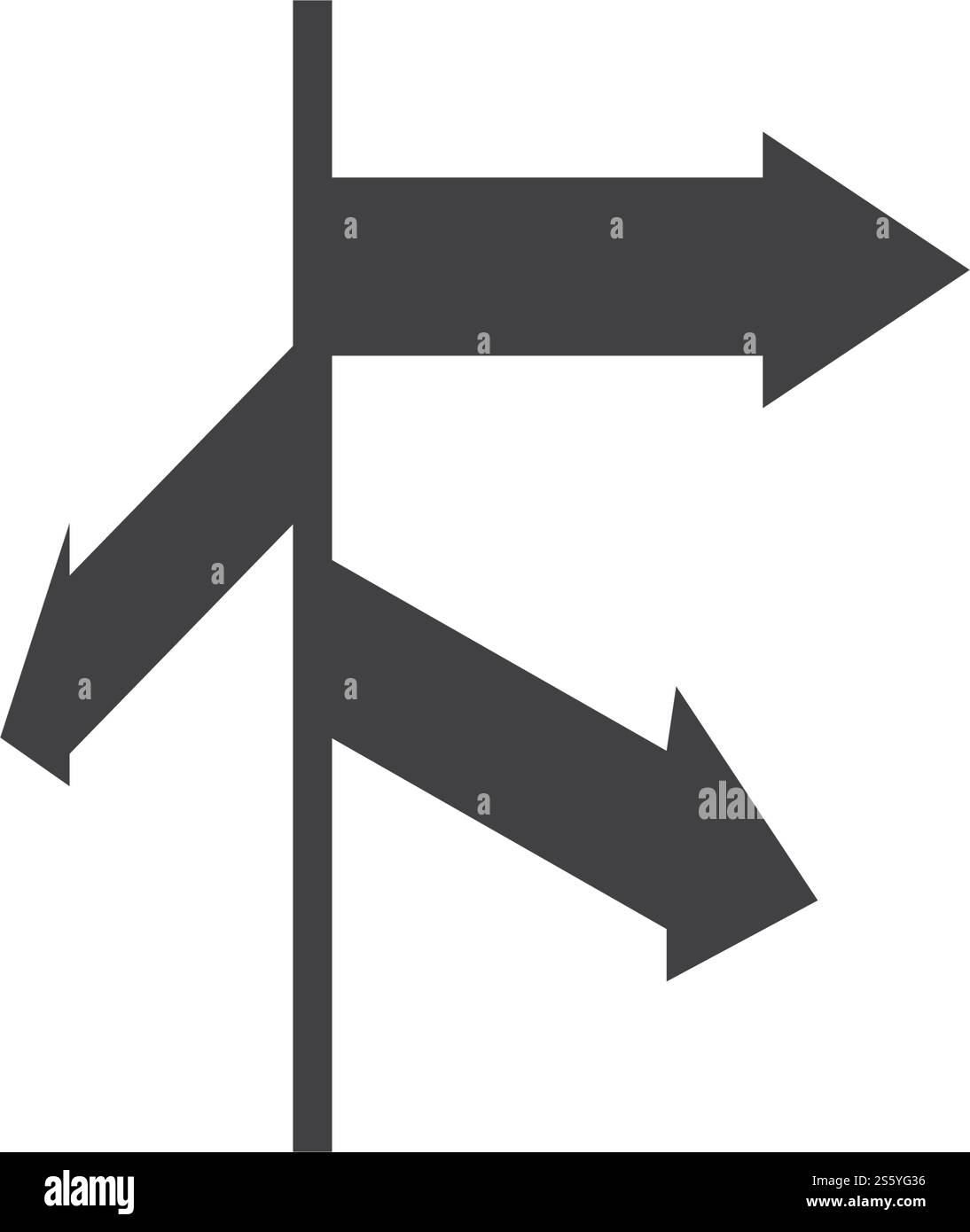 Icône de signe de flèche modèle de logo de conception d'illustration vectorielle Illustration de Vecteur