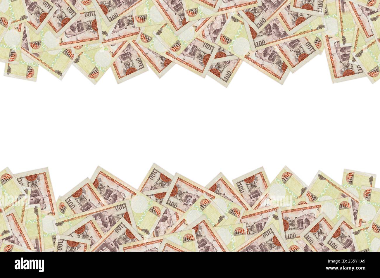 Puerta Del Conde bâtiment représenté sur le vieux billet de cent peso monnaie de la république dominicaine. Bec arrière orange. Bâtiment Puerta Del Conde représenté Banque D'Images