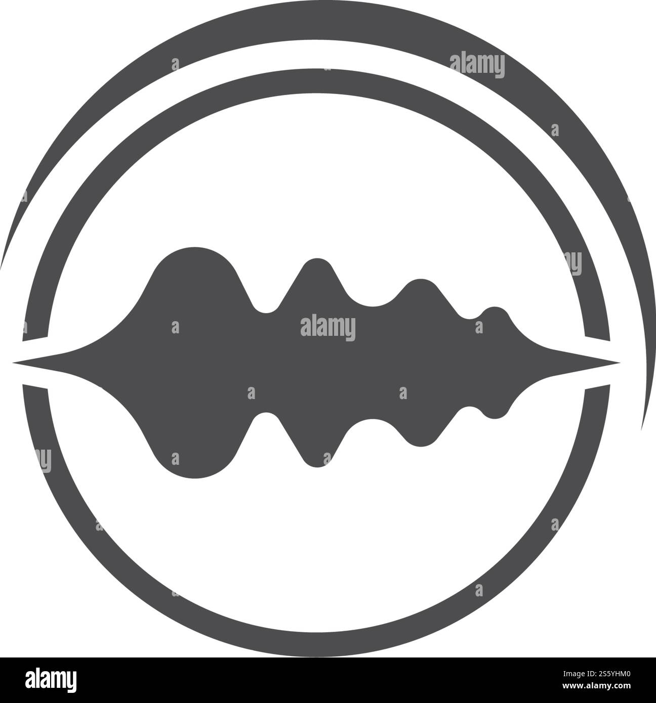 Sound Wave modèle vectoriel logo Illustration de Vecteur