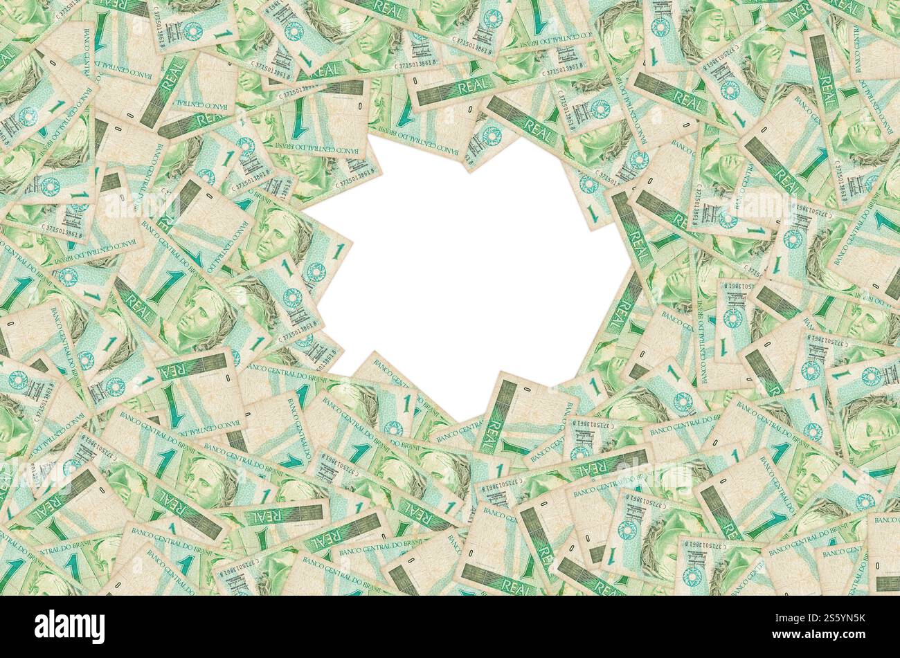 Portrait des Républiques Effigy représenté comme buste sur la vieille une vraie note de l'argent brésilien. Bec vert face avant. Portrait des Républiques Effigy représenté comme buste sur Banque D'Images