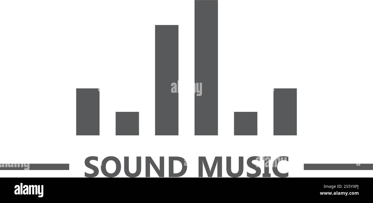 Sound Wave modèle vectoriel logo Illustration de Vecteur