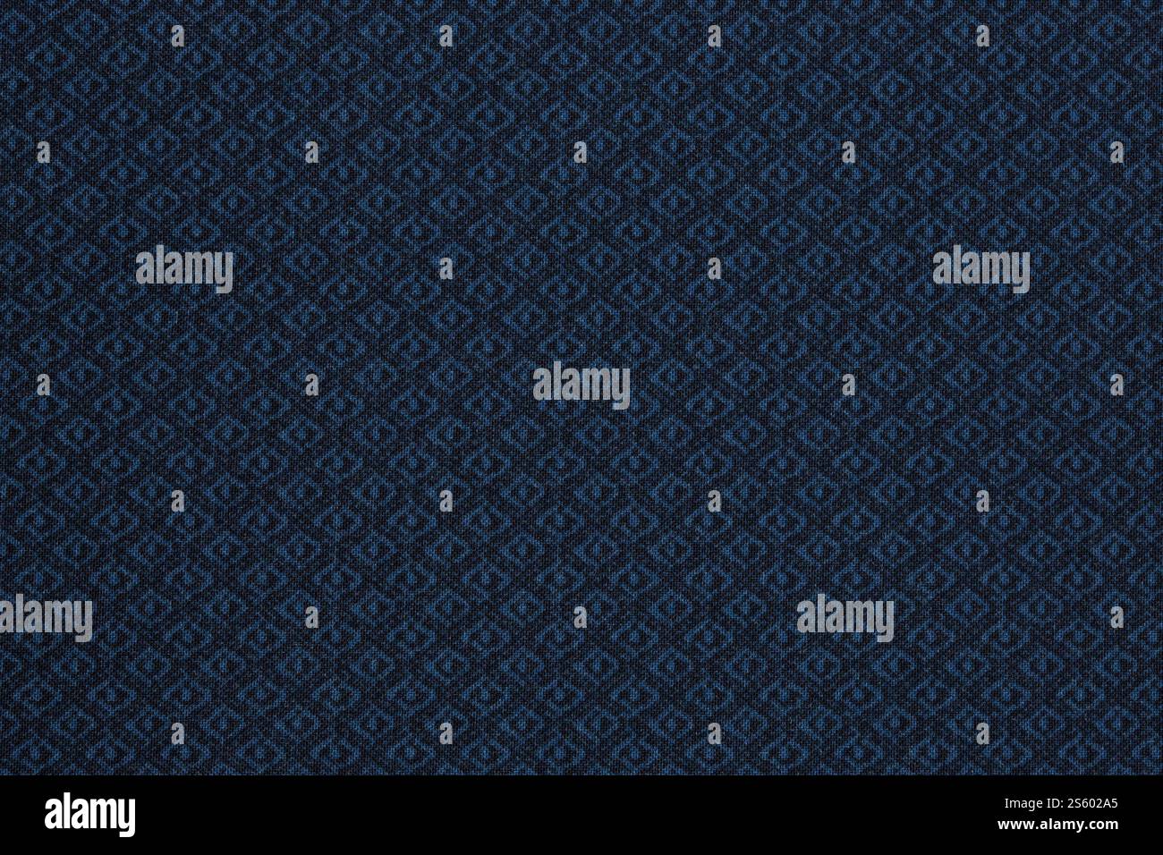 Tissu bleu marine en motif abstrait un fond ou une texture Banque D'Images