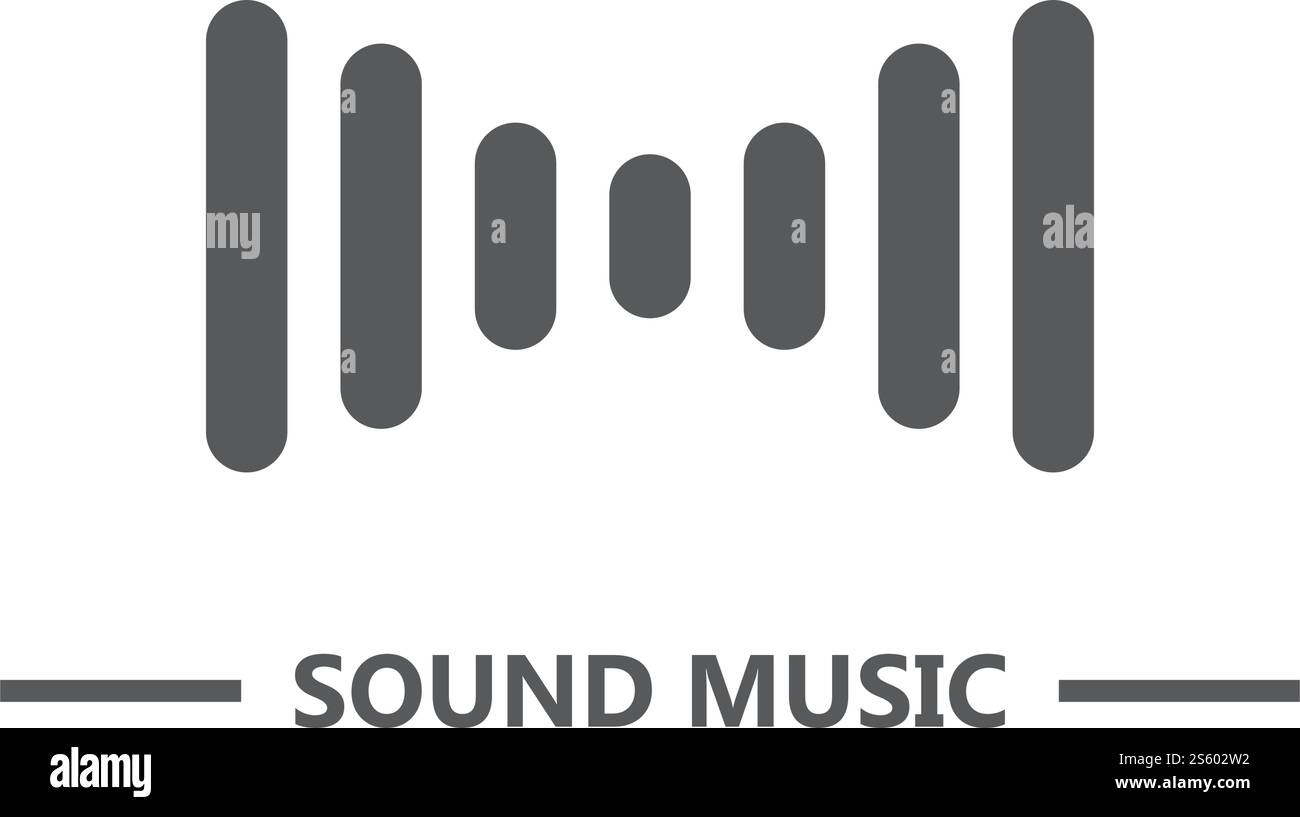 Sound Wave modèle vectoriel logo Illustration de Vecteur