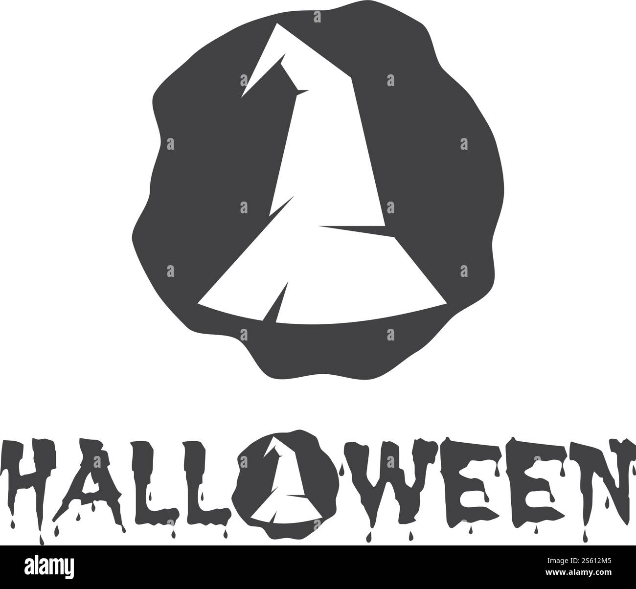 Wizard cap Halloween personnage logo vecteur templat Illustration de Vecteur