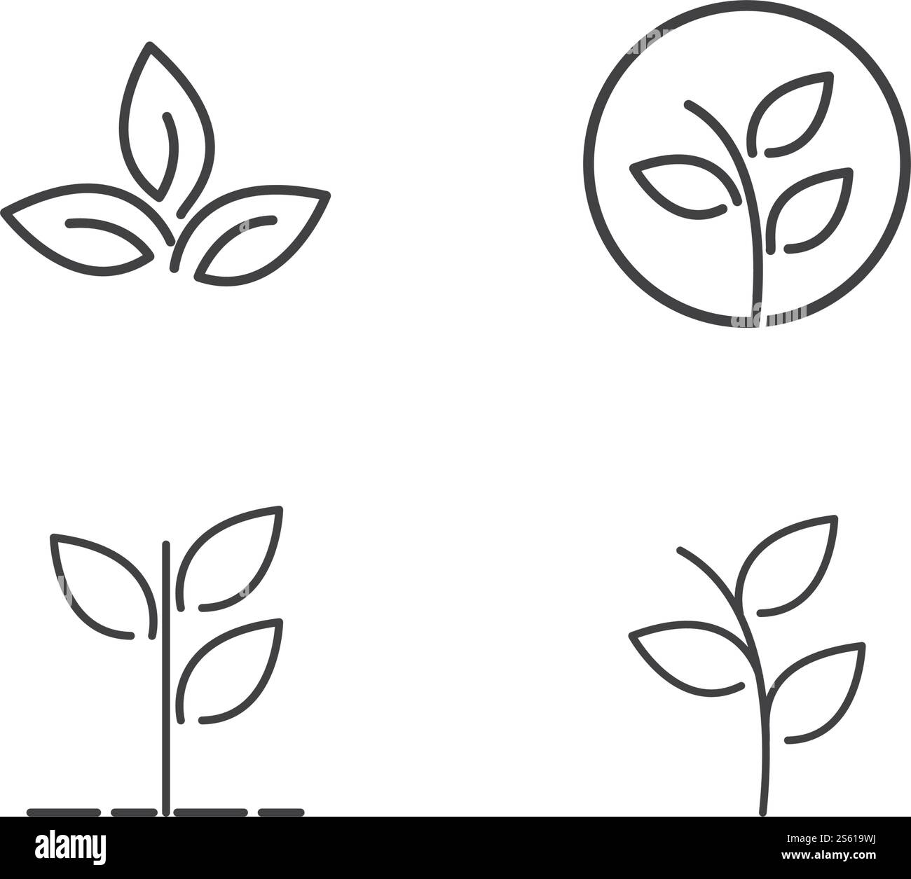 Vecteur d'élément de nature écologique d'icône d'arbre Illustration de Vecteur