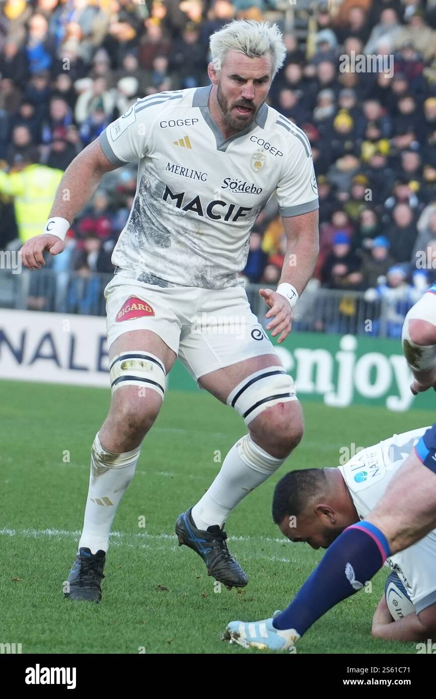 5 Kane Douglas du stade Rochelais lors de la Coupe des Champions, match de rugby de la poule 2 entre le stade Rochelais (la Rochelle) et le Leinster Rugby le 12 janvier 2025 au stade Marcel Deflandre de la Rochelle, France - photo Laurent Lairys / DPPI Banque D'Images 5 Kane Douglas du stade Rochelais lors de la Coupe des Champions, match de rugby de la poule 2 entre le stade Rochelais (la Rochelle) et le Leinster Rugby le 12 janvier 2025 au stade Marcel Deflandre de la Rochelle, France - photo Laurent Lairys / DPPI Banque D'Images