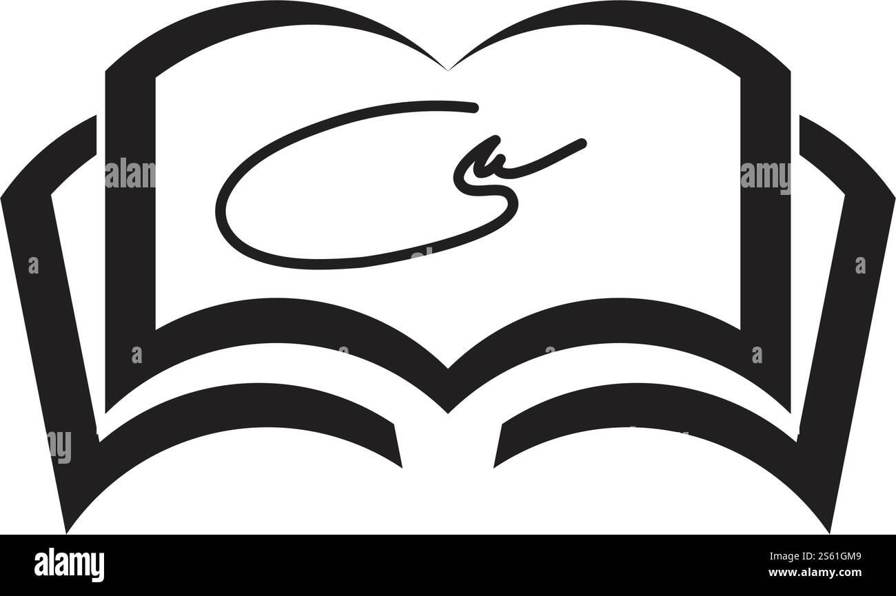 Logo vectoriel modèle livre Illustration design Illustration de Vecteur