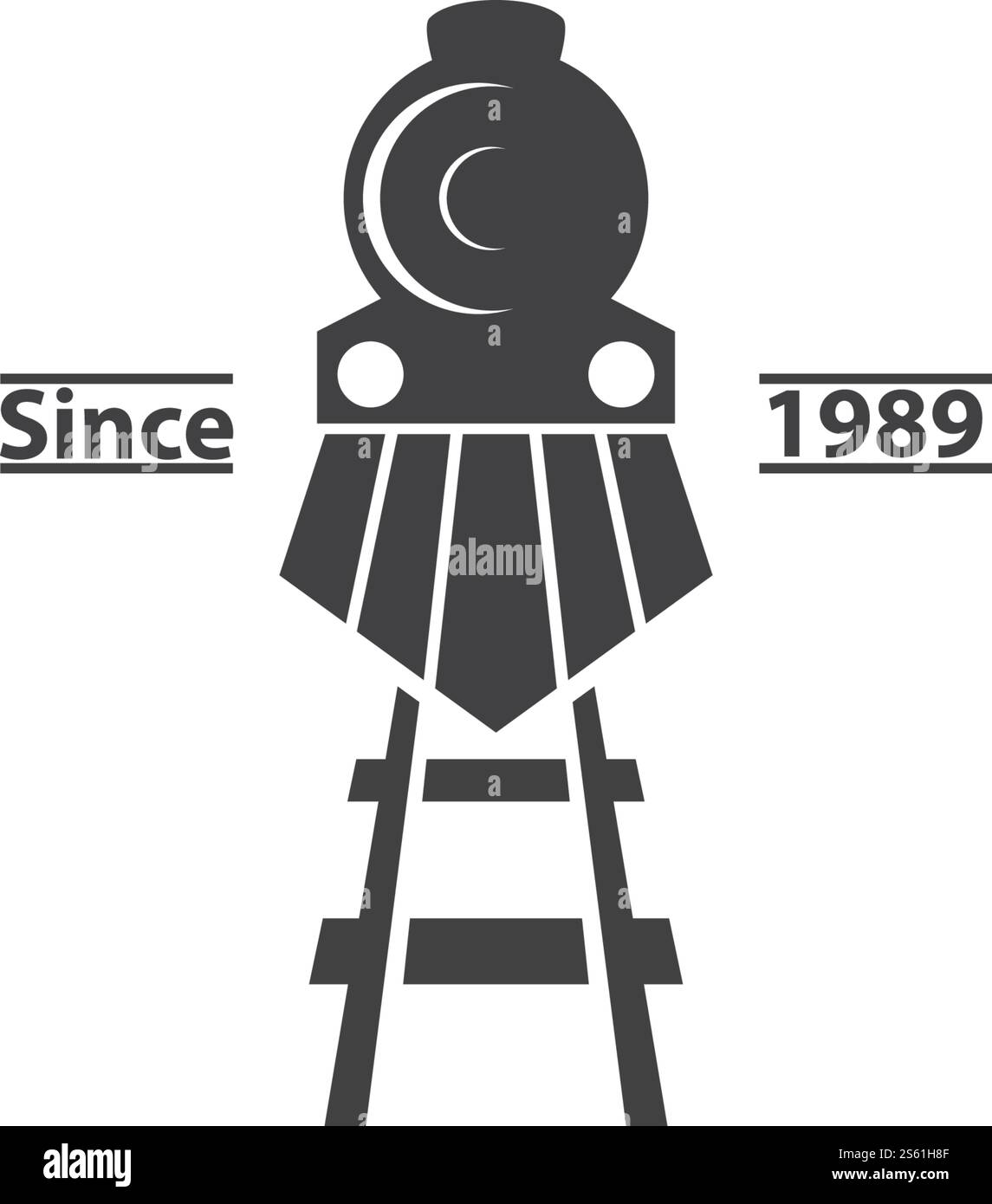 Design plat vectoriel du logo de l'illustration du train Illustration de Vecteur