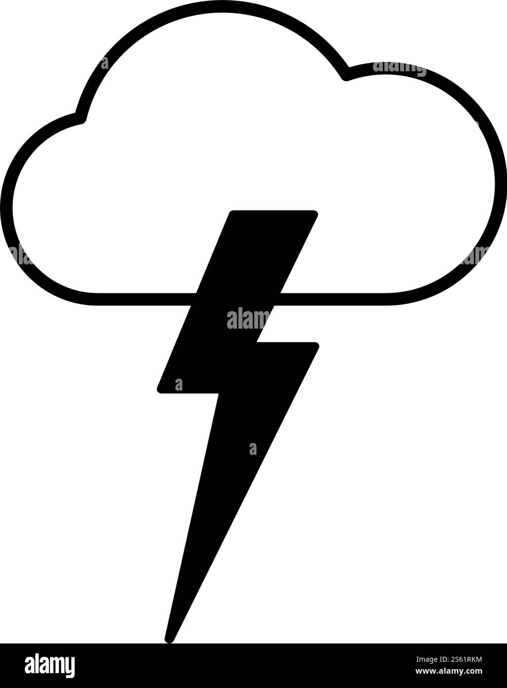 Illustration vectorielle d'icône de tempête de foudre Thunderstorm Illustration de Vecteur