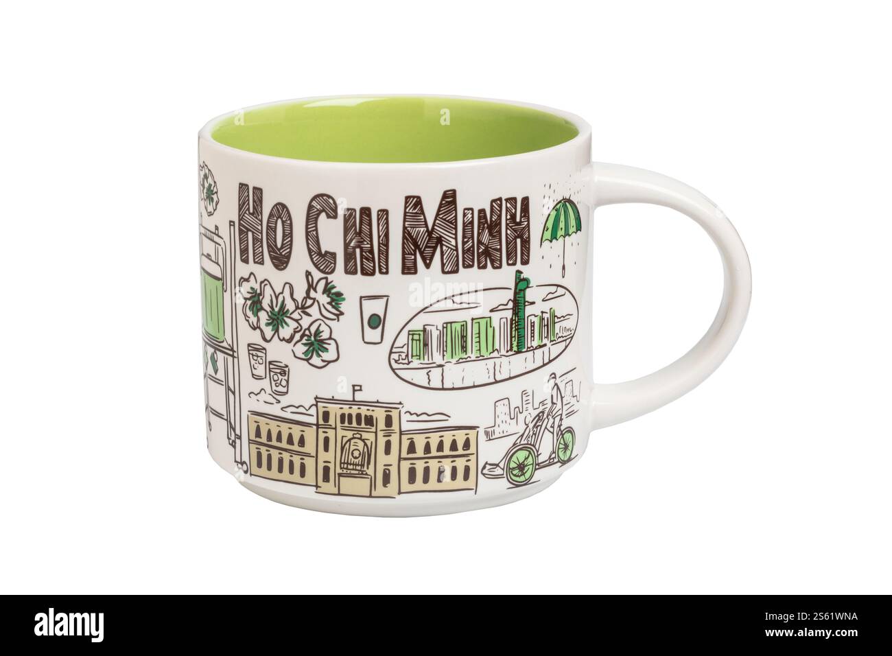 Une tasse à café souvenir Ho Chi Minh Banque D'Images