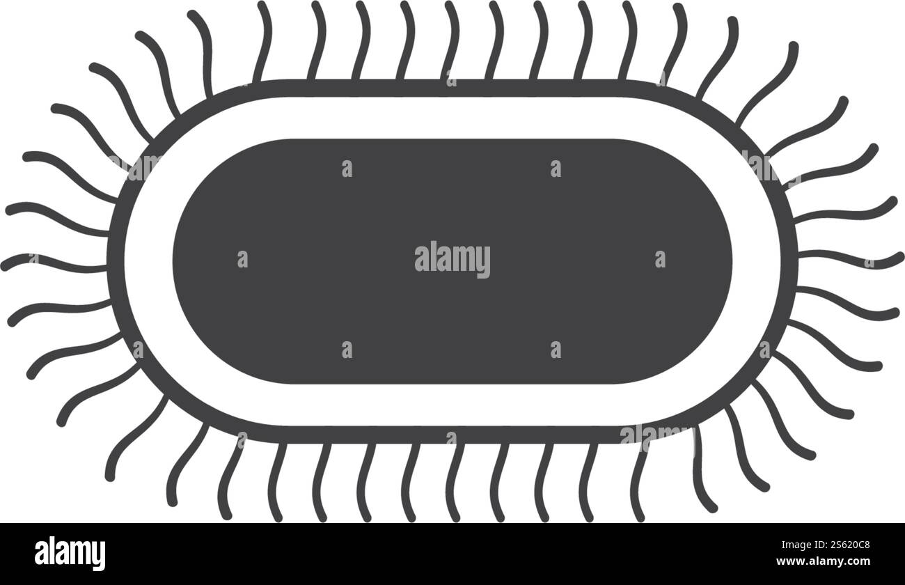 Conception plate à vecteur d'icône probiotique bactérienne Illustration de Vecteur