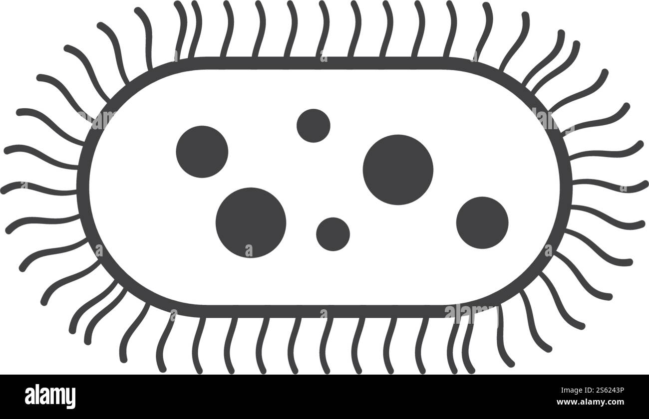 Conception plate à vecteur d'icône probiotique bactérienne Illustration de Vecteur