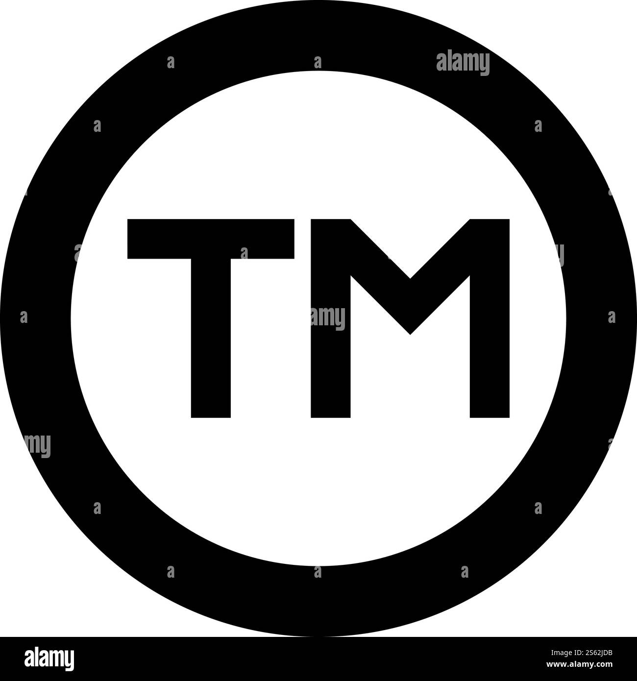 TM lettre icône de marque dans le cercle rond noir illustration vectorielle de couleur noire style plat image simple. TM lettre icône de marque dans le cercle rond noir illustration vectorielle de couleur noire image de style plat Illustration de Vecteur
