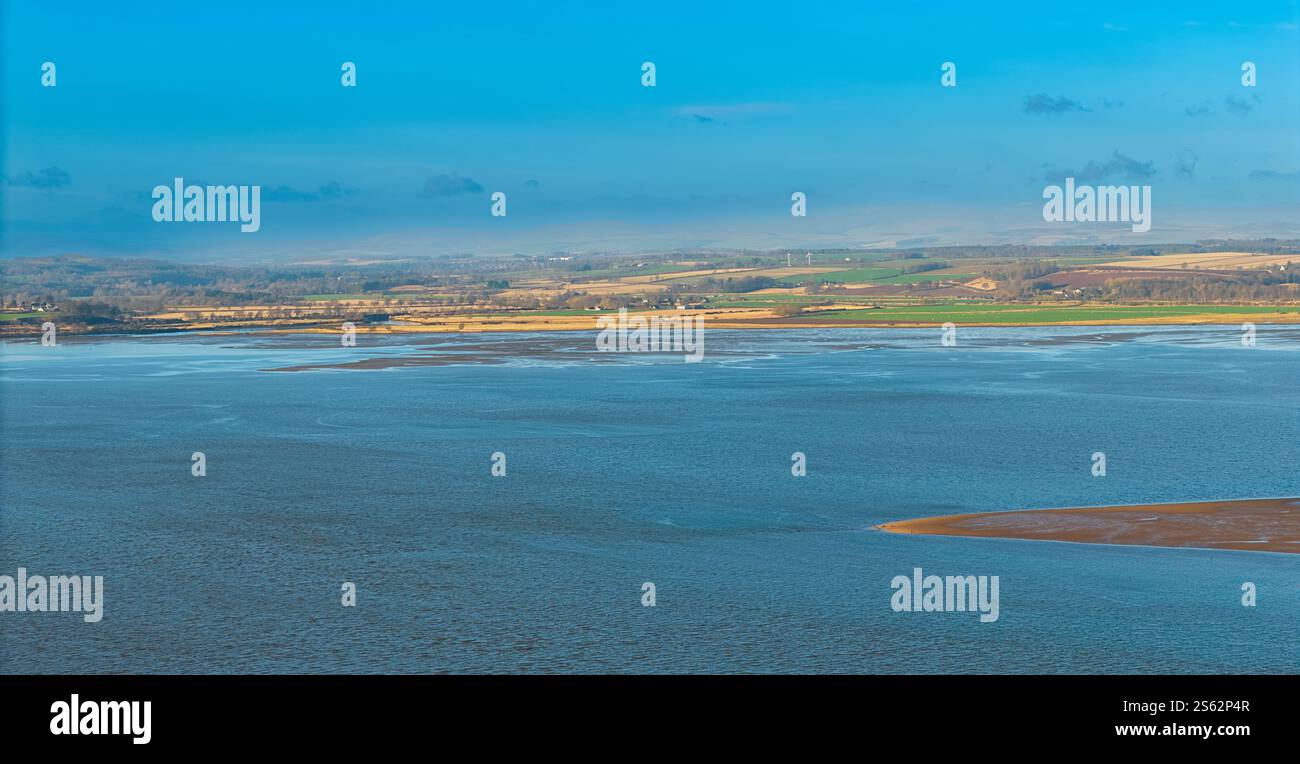 Montrose Angus Écosse regardant à l'ouest à travers le bassin et l'entrée de la rivière South Esk Banque D'Images