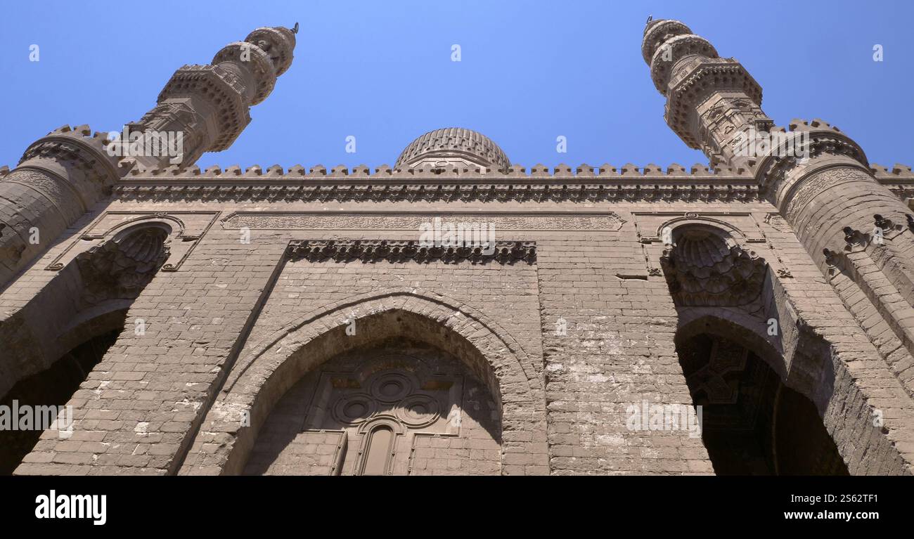 Minarets de la mosquée Al Rifai, le Caire, Egypte Banque D'Images