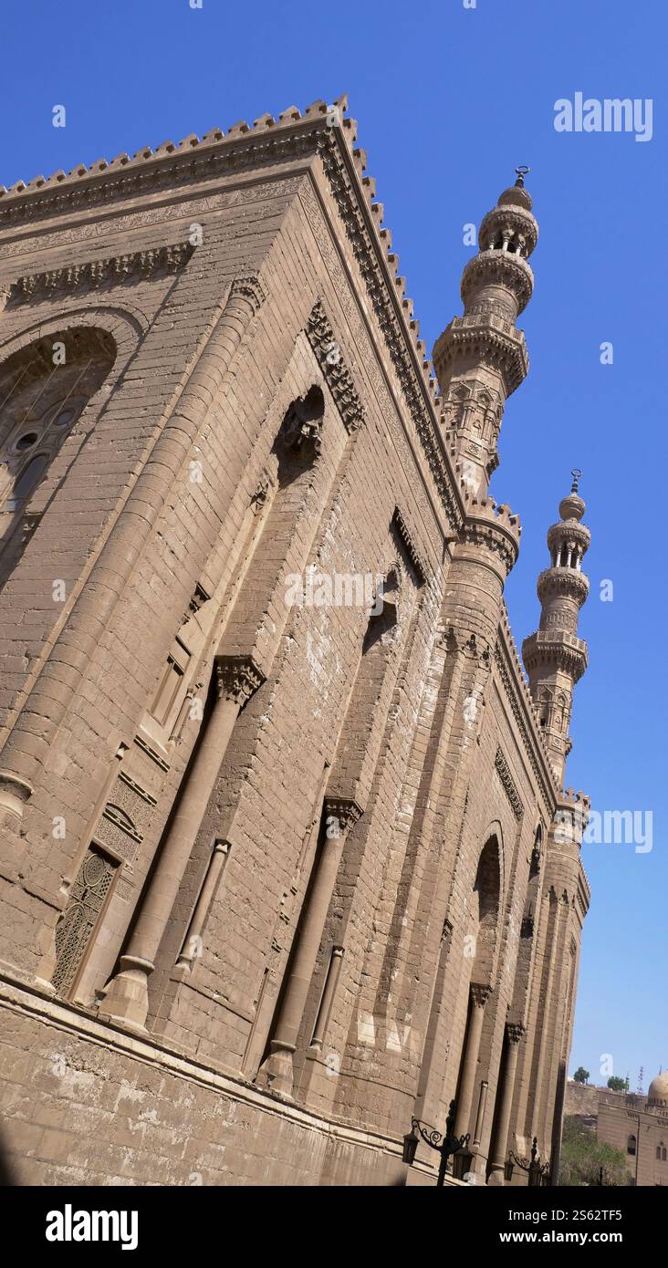 Minarets de la mosquée Al Rifai, le Caire, Egypte Banque D'Images