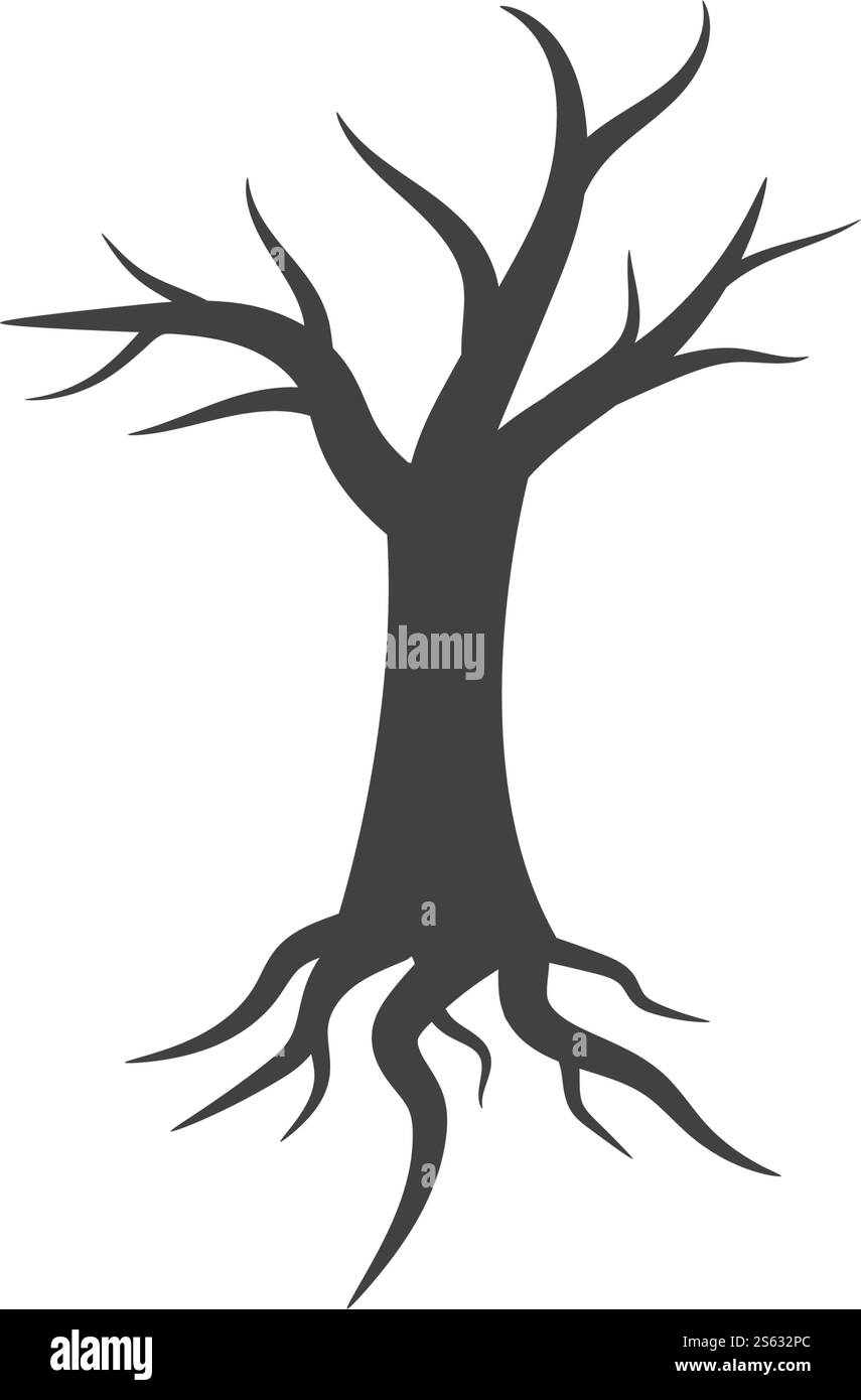 Illustration vectorielle du modèle de logo de l'arbre Illustration de Vecteur