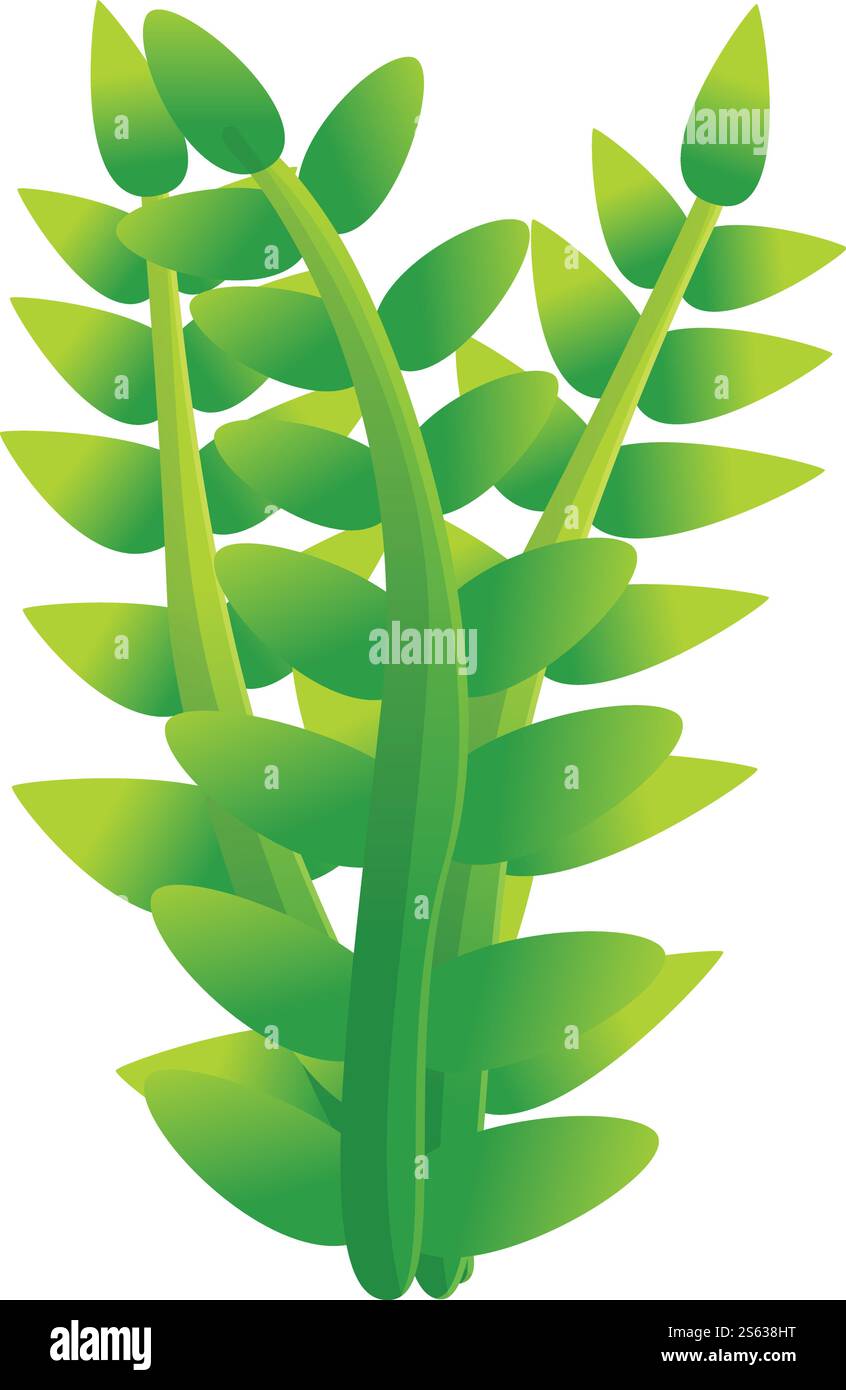 Icône de plante sous-marine. Dessin animé de l'icône de vecteur de plante sous-marine pour la conception de Web isolé sur fond blanc. Icône de plante sous-marine, style de bande dessinée Illustration de Vecteur