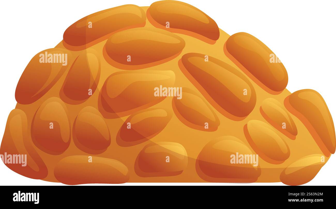 Icône corail orange. Dessin animé de l'icône de vecteur de corail orange pour la conception de Web isolé sur fond blanc. Icône de corail orange, style de dessin animé Illustration de Vecteur