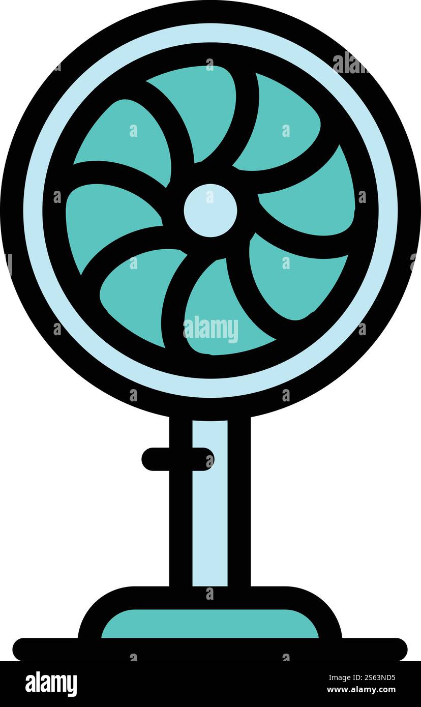Icône du ventilateur de la maison. Icône vectorielle de fan de la maison pour la conception de Web isolé sur fond blanc. Icône de fan à la maison, style de contour Illustration de Vecteur