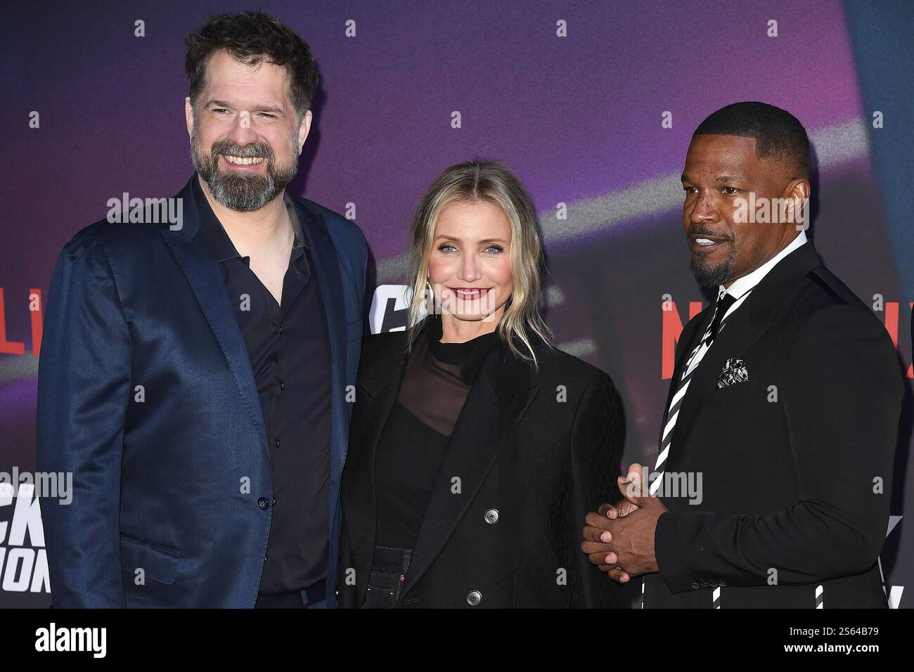Regisseur Seth Gordon, Cameron Diaz und Jamie Foxx BEI der „Back in action“ Kino Premiere AM 15.01.2025 à Berlin Banque D'Images