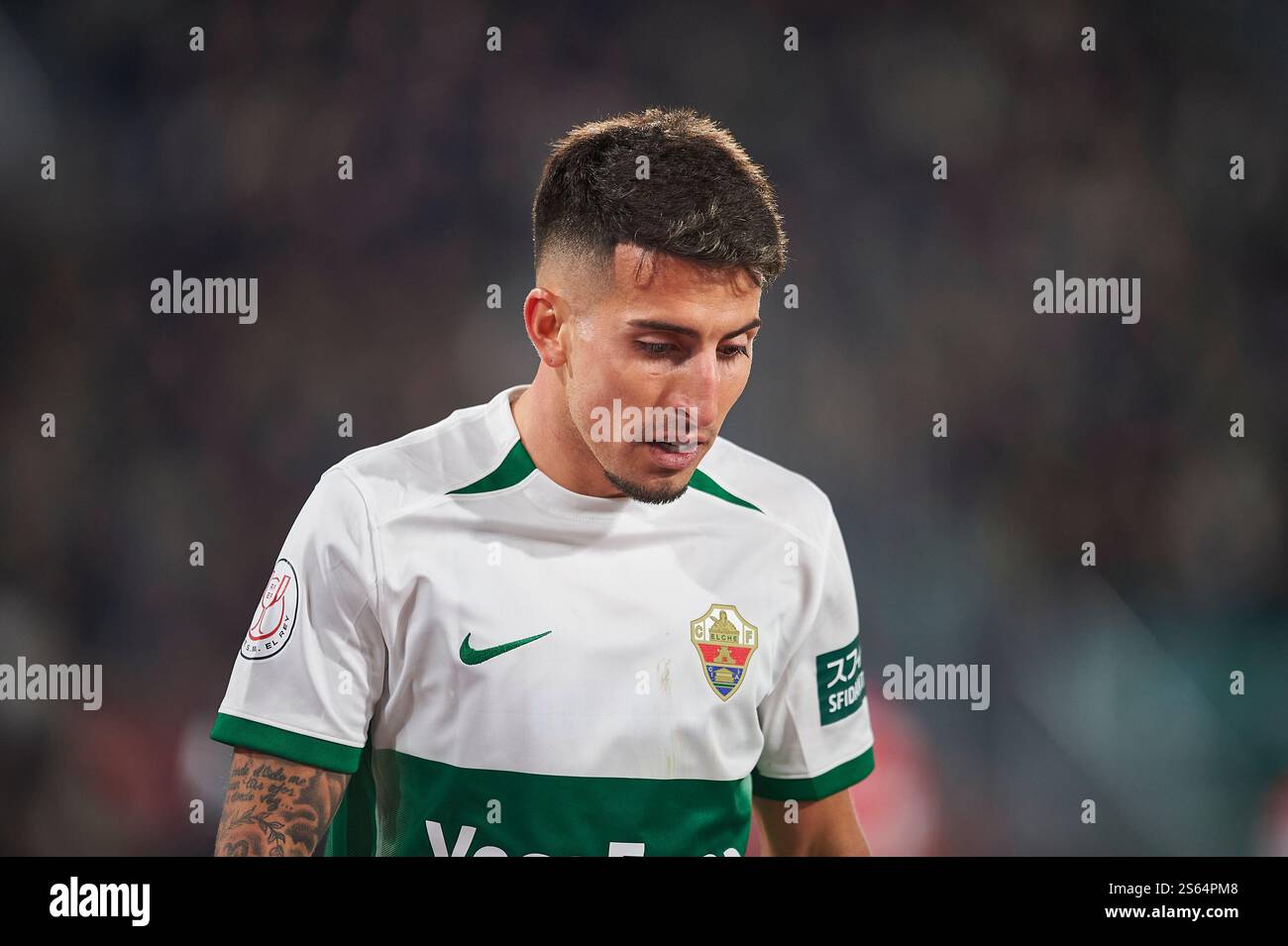 Elche, Espagne , 15 janvier 2025. Nicolas Fernandez Mercau de Elche CF à la Copa del Rey Round of 16. Crédit : Vicente Vidal Fernandez/Alamy Live News Banque D'Images