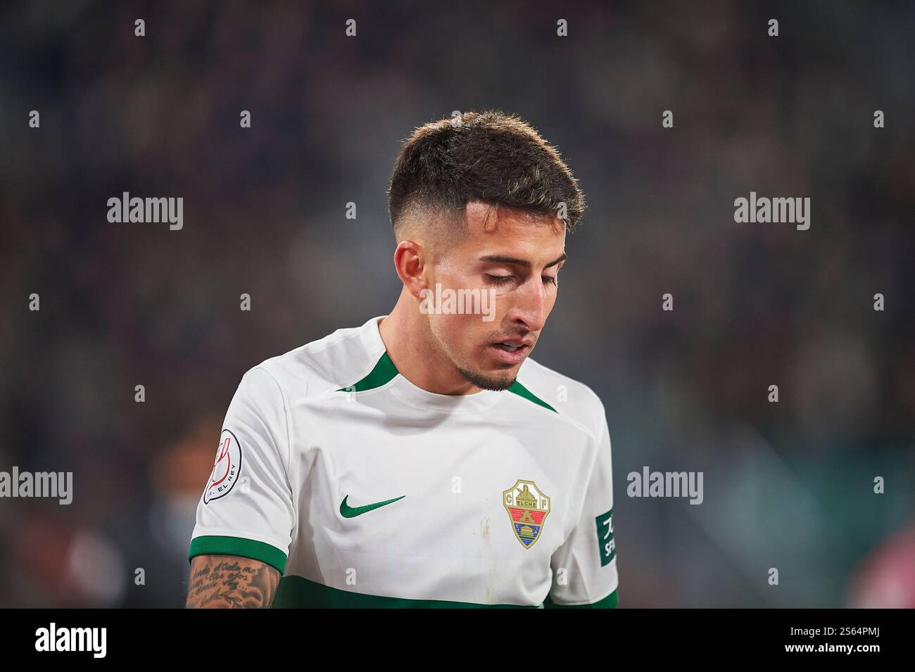 Elche, Espagne , 15 janvier 2025. Nicolas Fernandez Mercau de Elche CF à la Copa del Rey Round of 16. Crédit : Vicente Vidal Fernandez/Alamy Live News Banque D'Images