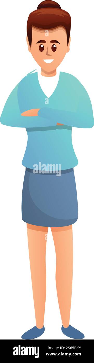 Icône femme vétérinaire. Dessin animé de l'icône vectorielle de femme vétérinaire pour la conception de Web isolé sur fond blanc. Icône de femme vétérinaire, style de dessin animé Illustration de Vecteur