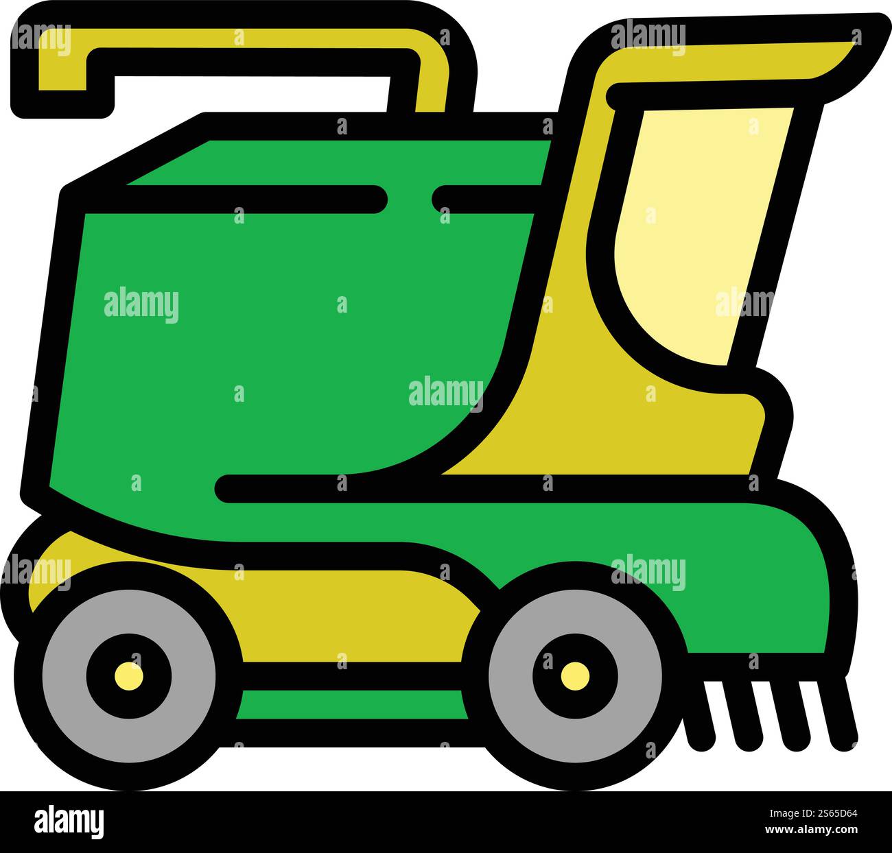 Icône de la récolteuse. Icône vectorielle de machine de récolte de contour pour la conception de Web isolé sur fond blanc. Icône de machine de récolte, style de contour Illustration de Vecteur