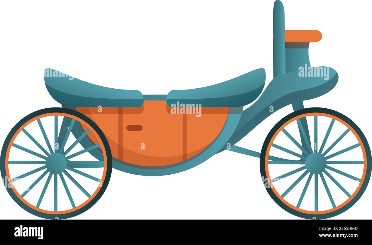 Ouvrir l'icône chariot. Dessin animé de l'icône de vecteur de chariot ouvert pour la conception Web isolé sur fond blanc. Icône de chariot ouvert, style de dessin animé Illustration de Vecteur