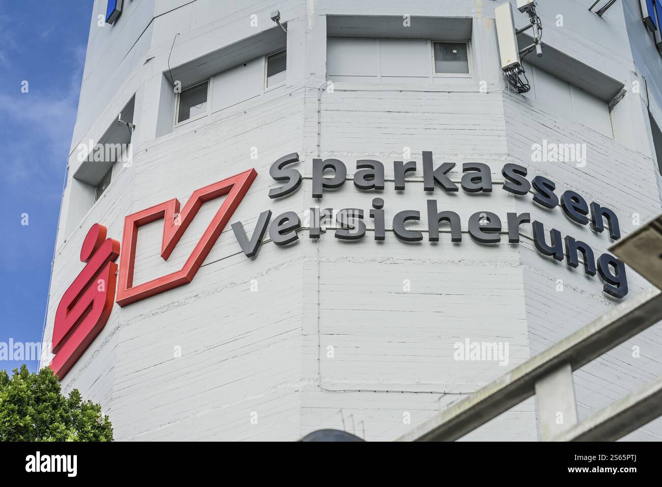 Publicité SV Sparkassen Versicherung, Hochbunker am Pragsattel, Stuttgart, Bade-Wuerttemberg, Allemagne, Europe Banque D'Images