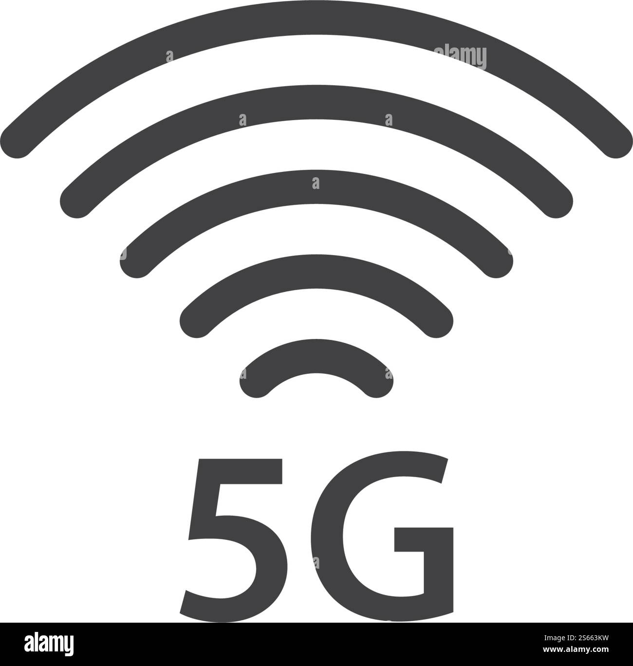 Conception plate de vecteur d'icône 5G. Illustration de Vecteur