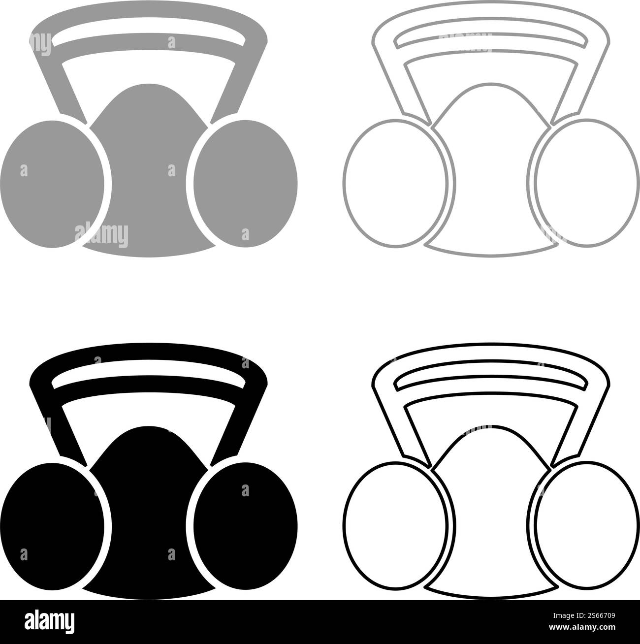 Masque respiratoire filtre remplaçable protection individuelle sécurité poussière absence d'équipement icône contour défini couleur noir gris illustration vectorielle style plat image simple. Masque respiratoire filtre remplaçable protection individuelle sécurité poussière absence d'équipement icône contour défini couleur noir gris illustration vectorielle image de style plat Illustration de Vecteur