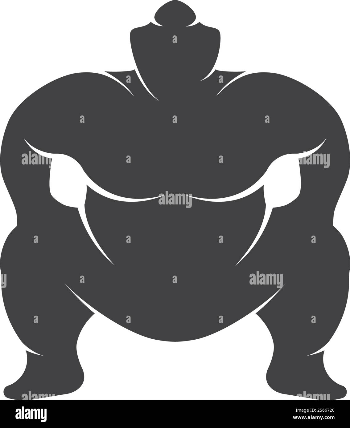 Conception vectorielle d'illustration de personnage de chasse sumo Illustration de Vecteur