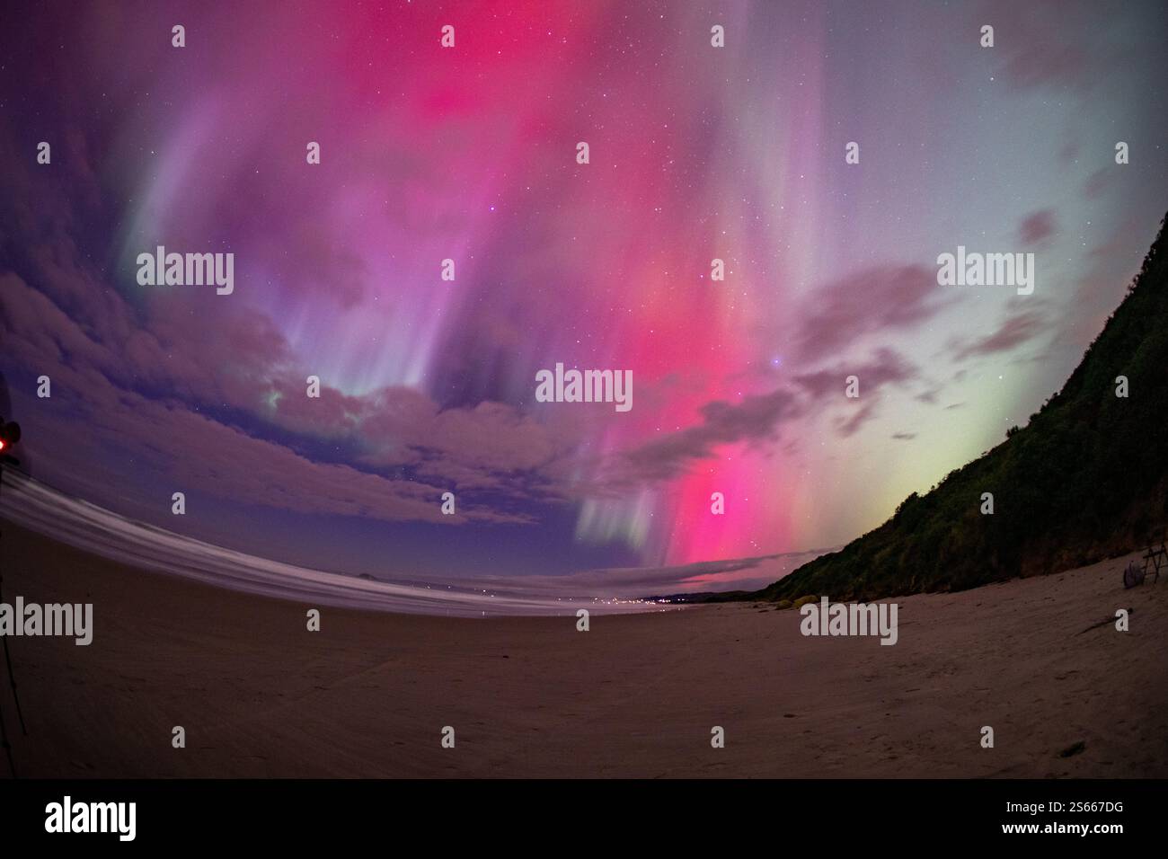 Aurora dans Dunedin, 2024 Banque D'Images