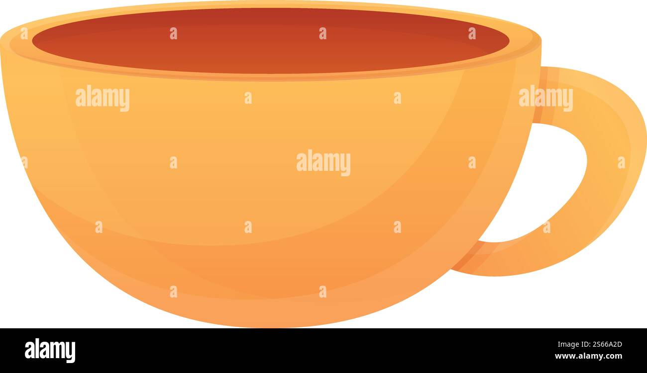 Icône de tasse à thé en céramique. Dessin animé de l'icône vectorielle de tasse de thé en céramique pour la conception Web isolé sur fond blanc. Icône de tasse de thé en céramique, style de bande dessinée Illustration de Vecteur