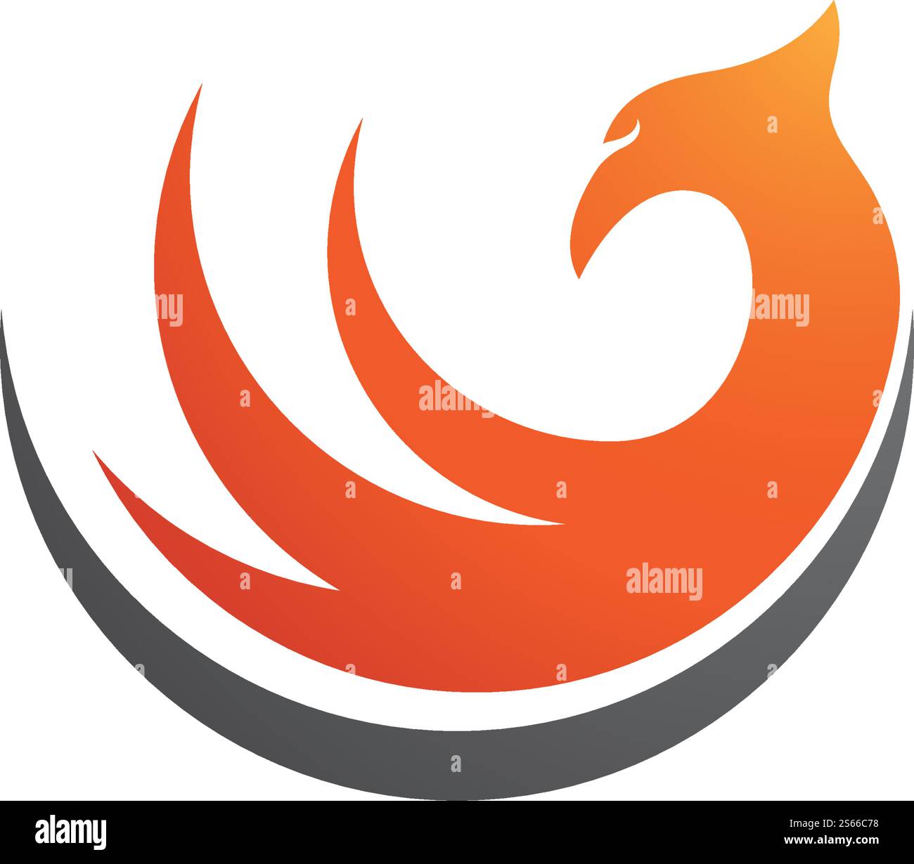 Vecteur de modèle de logo Phoenix Fire Bird Illustration de Vecteur