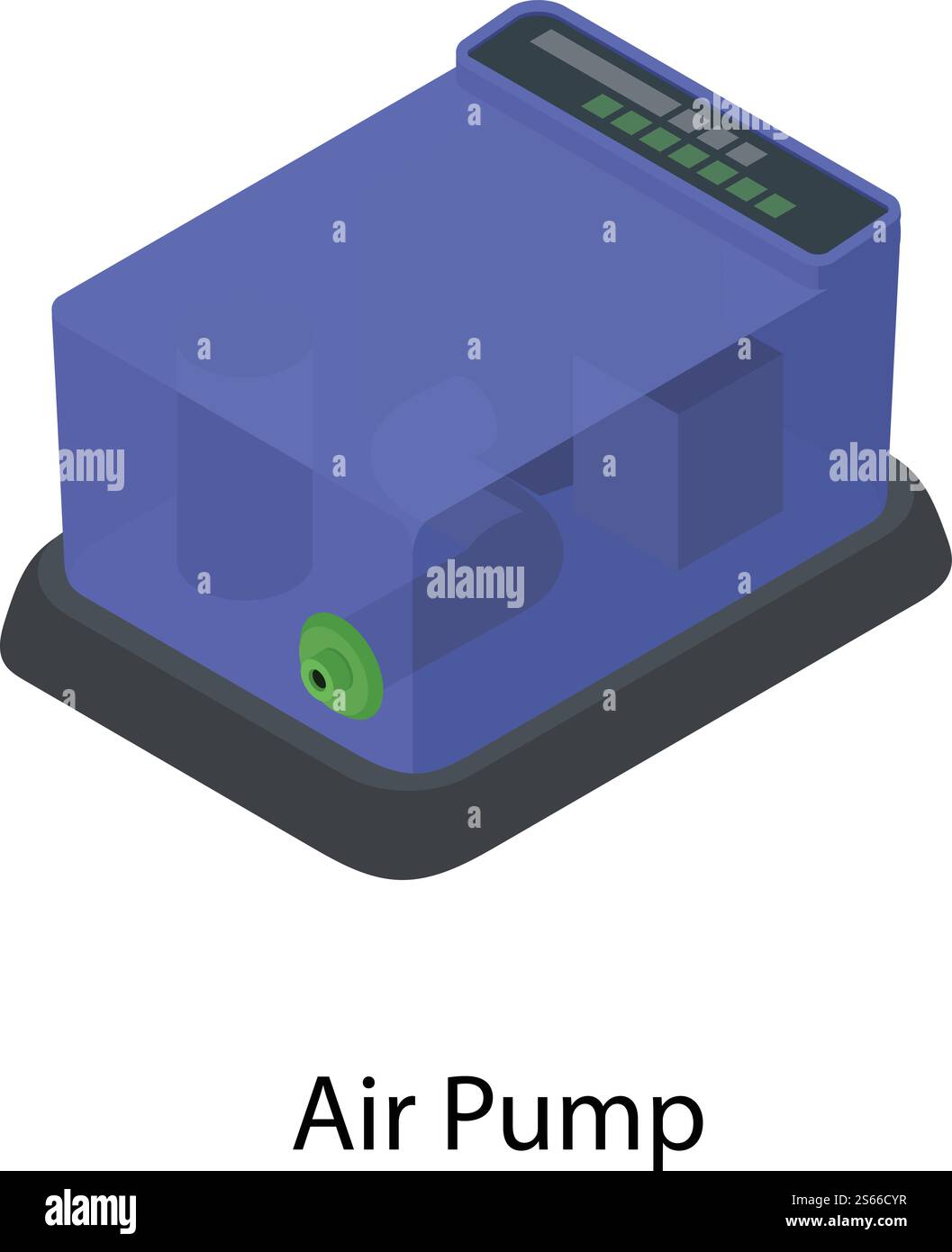 Icône de la pompe à air de l'aquarium. Isométrique de l'icône de vecteur de pompe à air d'aquarium pour la conception de Web isolé sur fond blanc. Icône de pompe à air d'aquarium, style isométrique Illustration de Vecteur