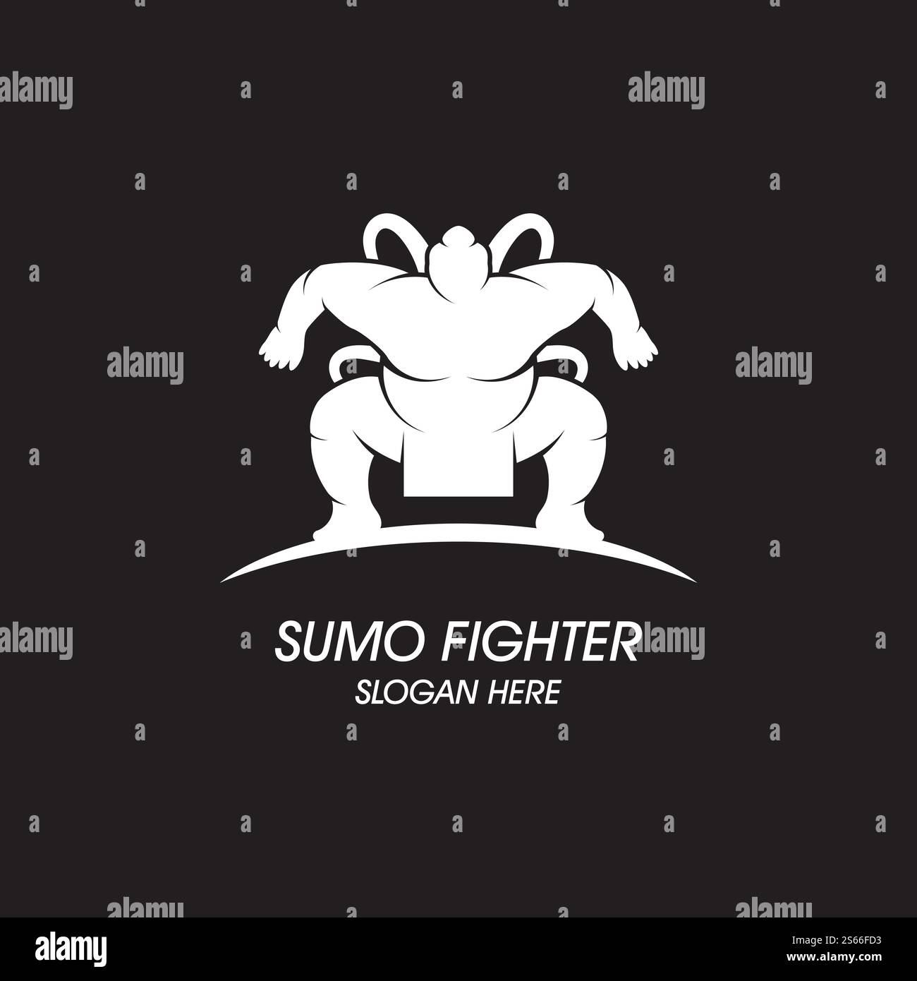 Conception vectorielle d'illustration de personnage de chasse sumo Illustration de Vecteur