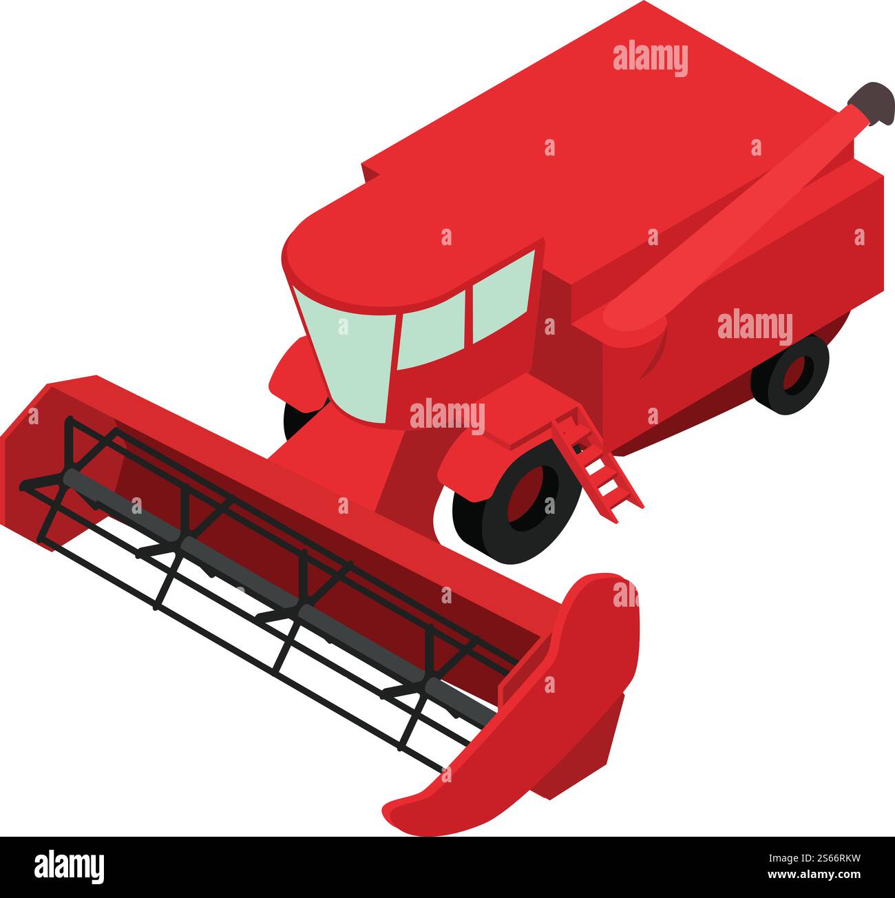 Icône moissonneuse-batteuse agricole. Isométrique de l'icône de vecteur de combinaison de ferme pour la conception de Web isolé sur fond blanc. Icône de moissonneuse-batteuse agricole, style isométrique Illustration de Vecteur