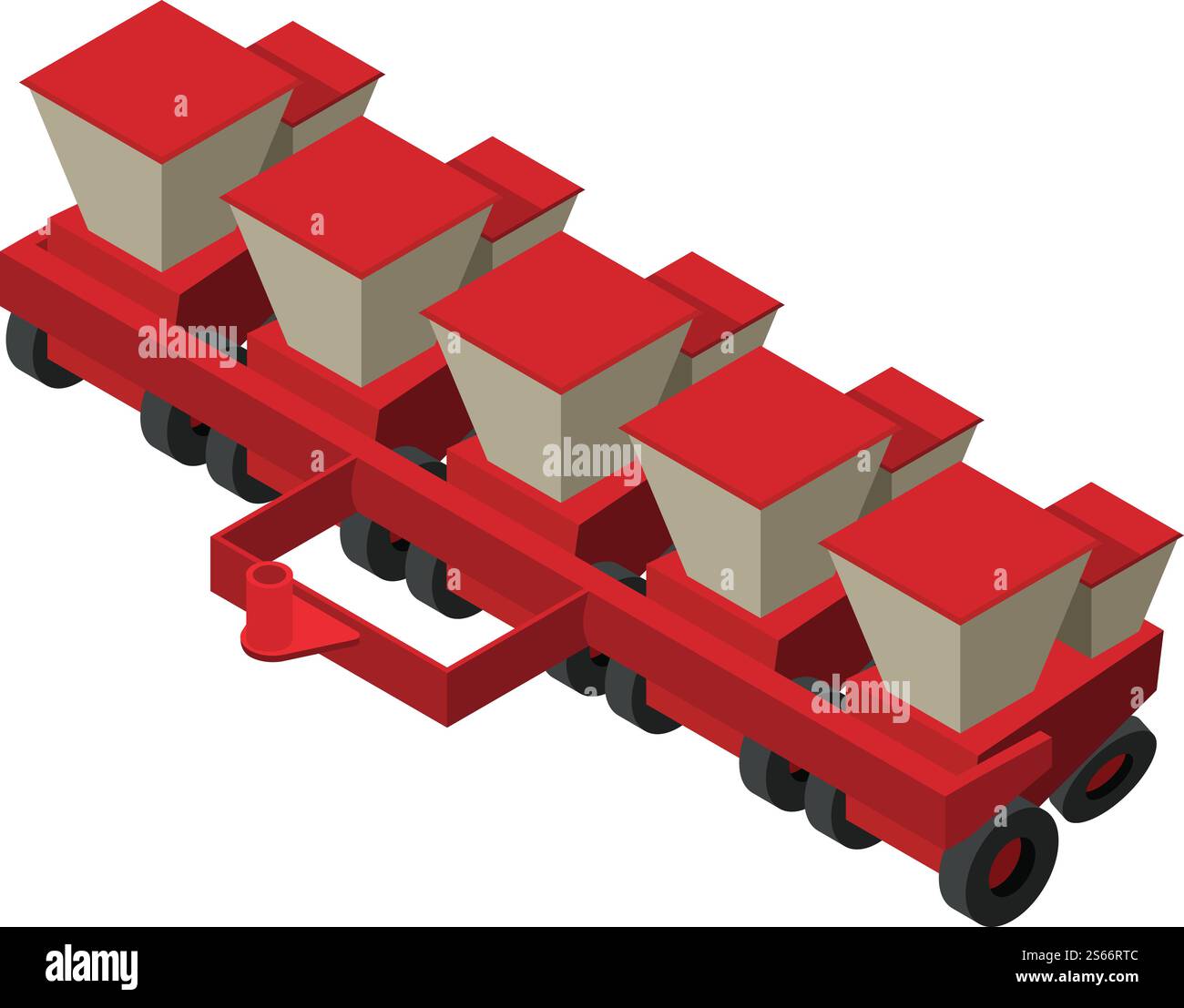 Icône du semoir. Isométrique de l'icône de vecteur de machine d'ensemencement pour la conception de Web isolé sur fond blanc. Icône de semoir, style isométrique Illustration de Vecteur