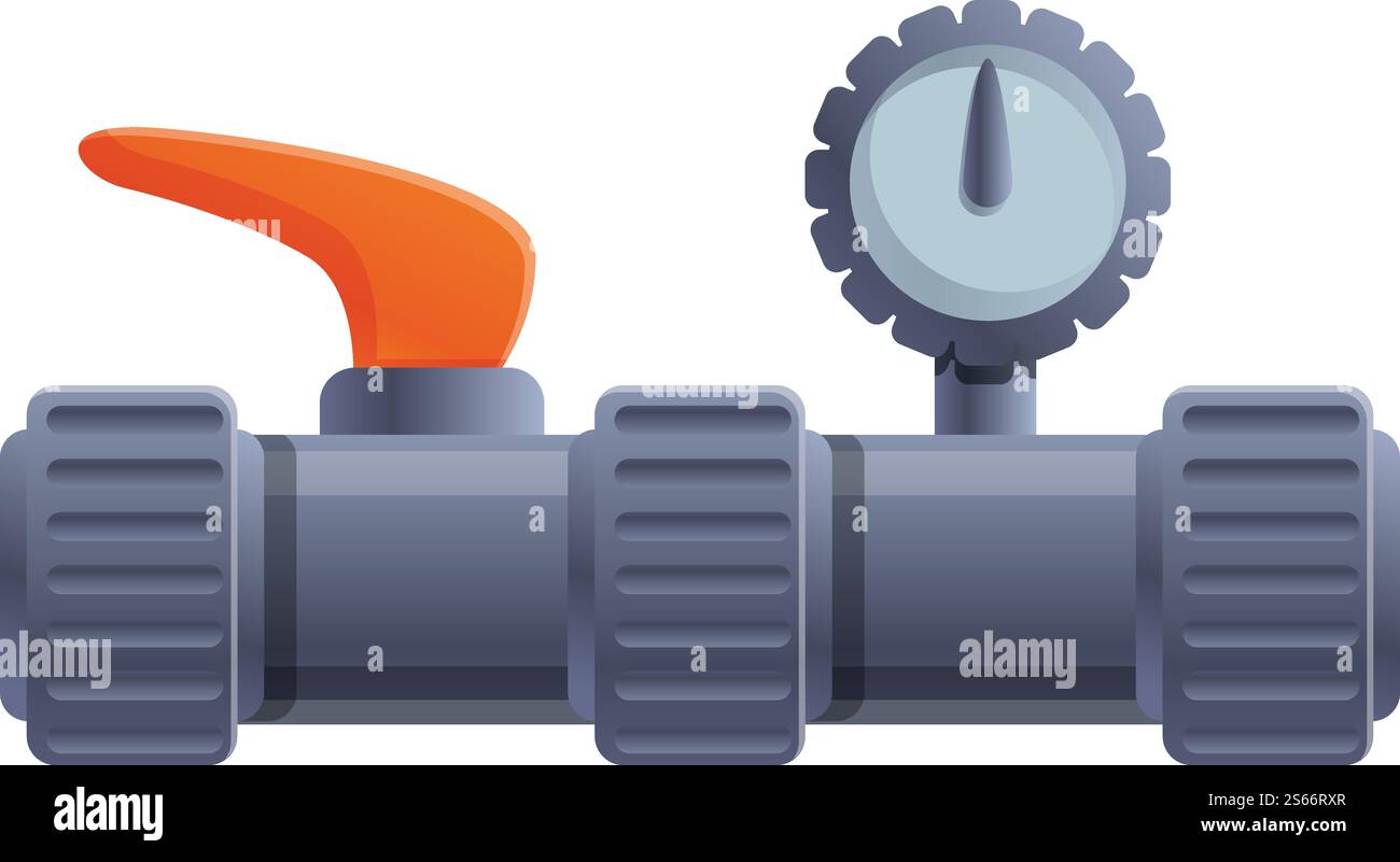 Icône de jauge de compresseur d'air. Dessin animé de l'icône de vecteur de jauge de compresseur d'air pour la conception de Web isolé sur fond blanc. Icône de jauge de compresseur d'air, style cartoon Illustration de Vecteur