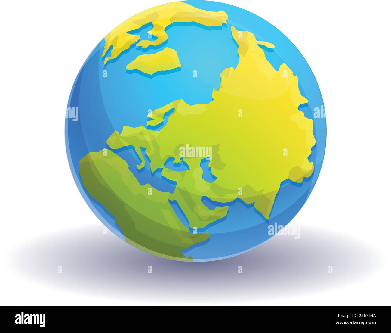 Icône globe terrestre. Dessin animé de l'icône de vecteur de globe terrestre pour la conception de Web isolé sur fond blanc. Icône de globe terrestre, style de dessin animé Illustration de Vecteur