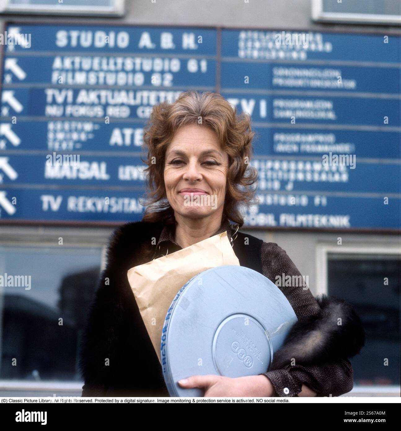 Viveca Lindfors. Actrice suédo-américaine. 1920-1995. Photo prise dans les années 1970 Banque D'Images