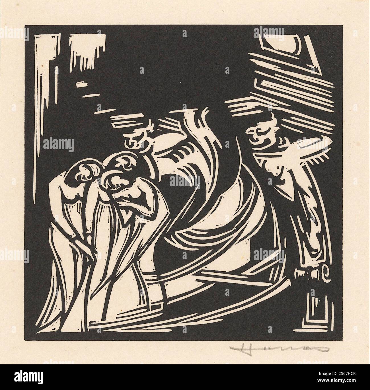Henri Jonas - deux figurines fantaisie avec trois femmes - 1921 Banque D'Images Henri Jonas - deux figurines fantaisie avec trois femmes - 1921 Banque D'Images