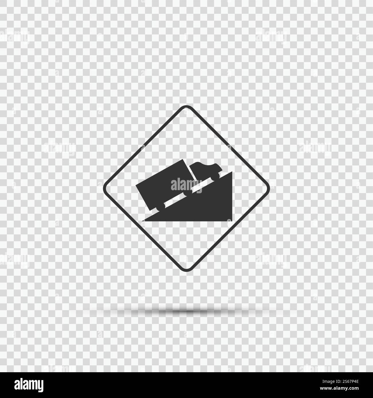 Steep Hill Ascent signe vecteur sur fond transparent, illustration vectorielle Illustration de Vecteur